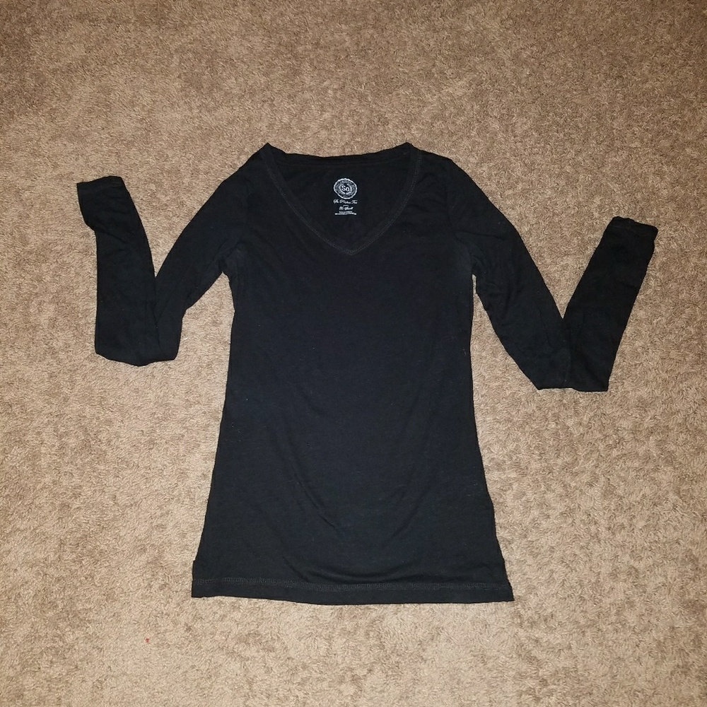 SO Black Long Sleeve T  XS